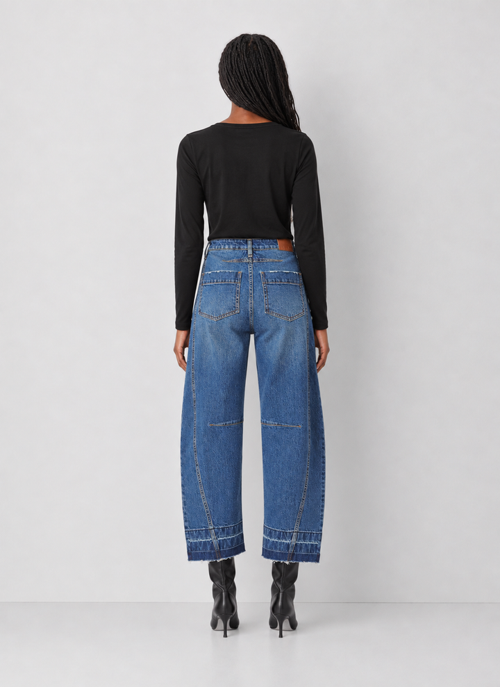 Habitual Harper High Waist Crop Barrel Leg Jeans