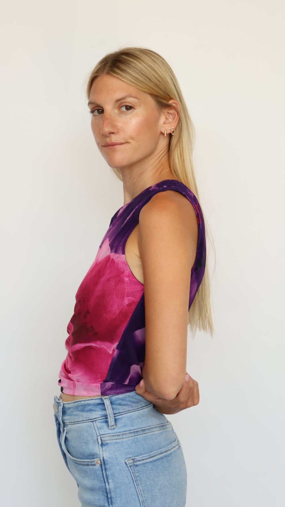 Full Bloom One Shoulder Top