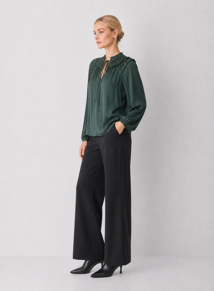 Shoulder Ruffled Detail Blouse