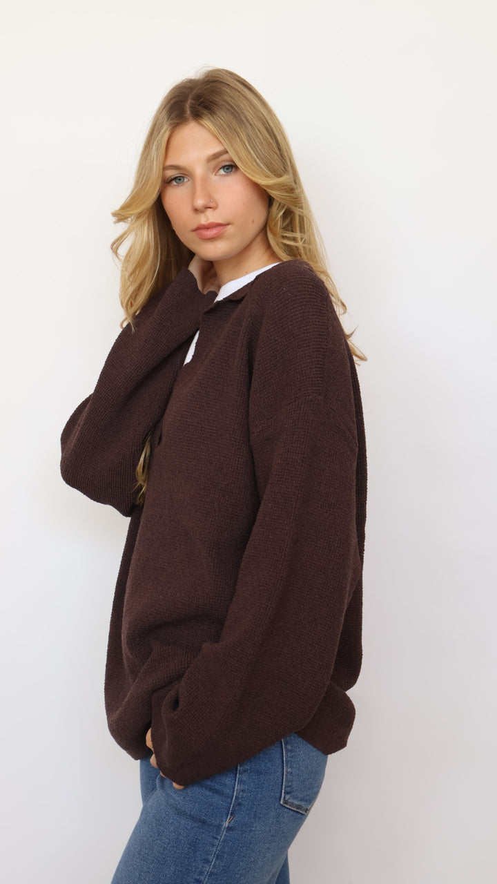 Collared Polo Sweater