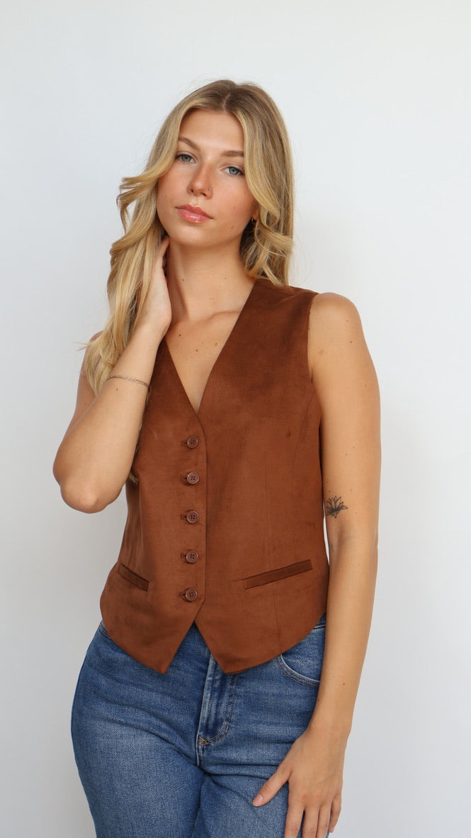 Steve Madden Barrett Faux Suede Vest