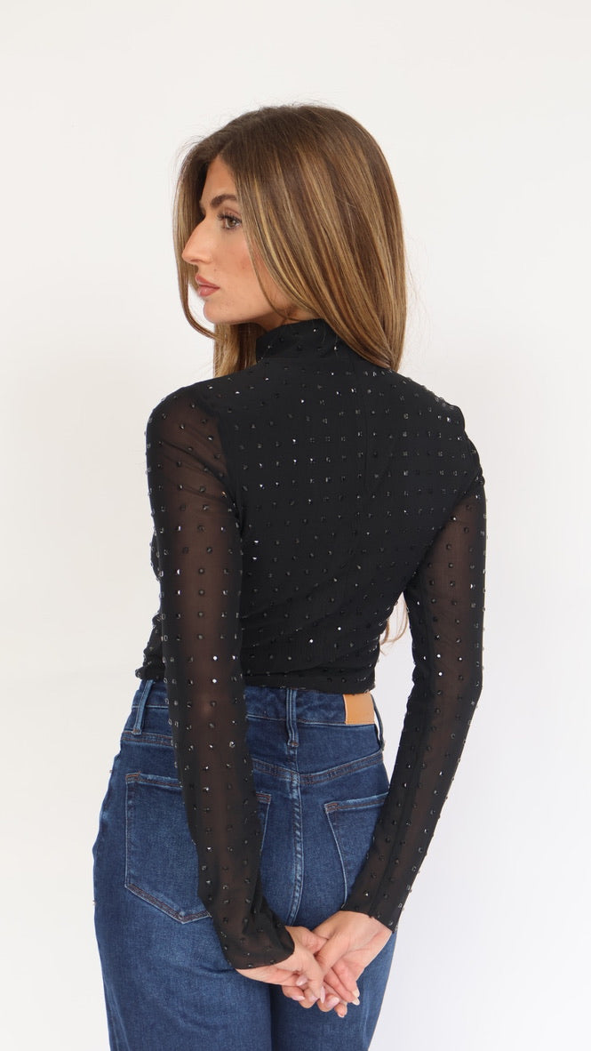 Steve Madden Melvina Sudden Mock Neck Top