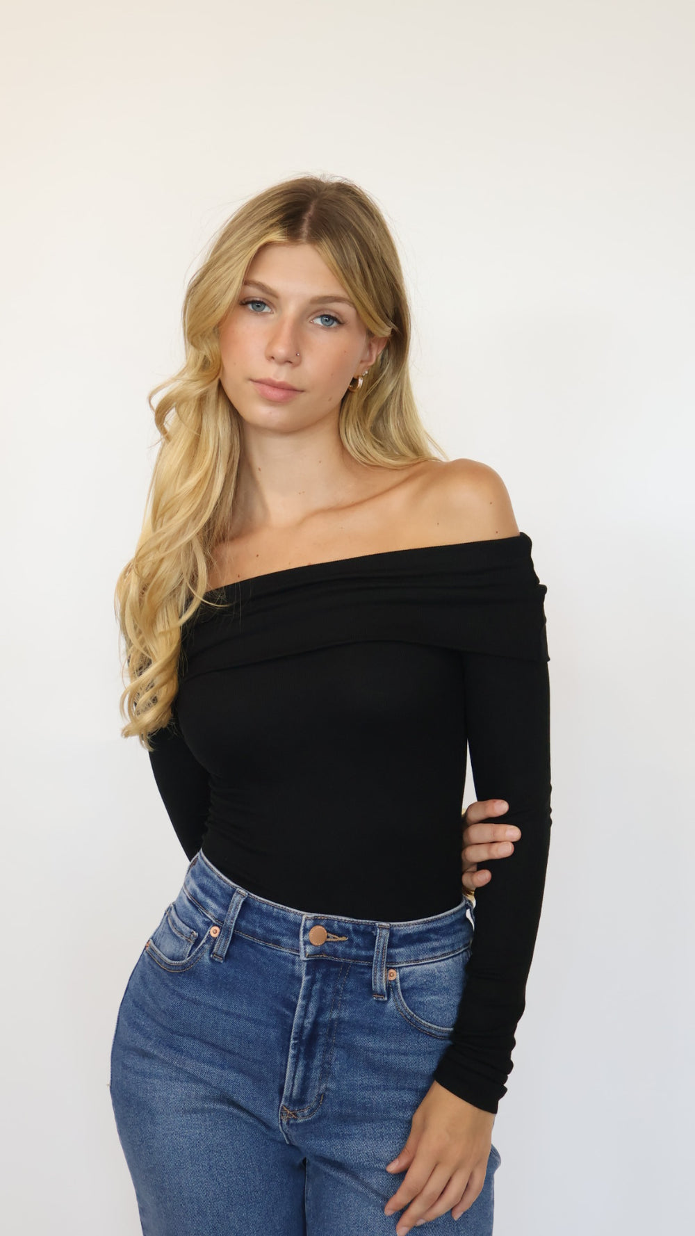Carter Off Shoulder Knit Long Sleeve