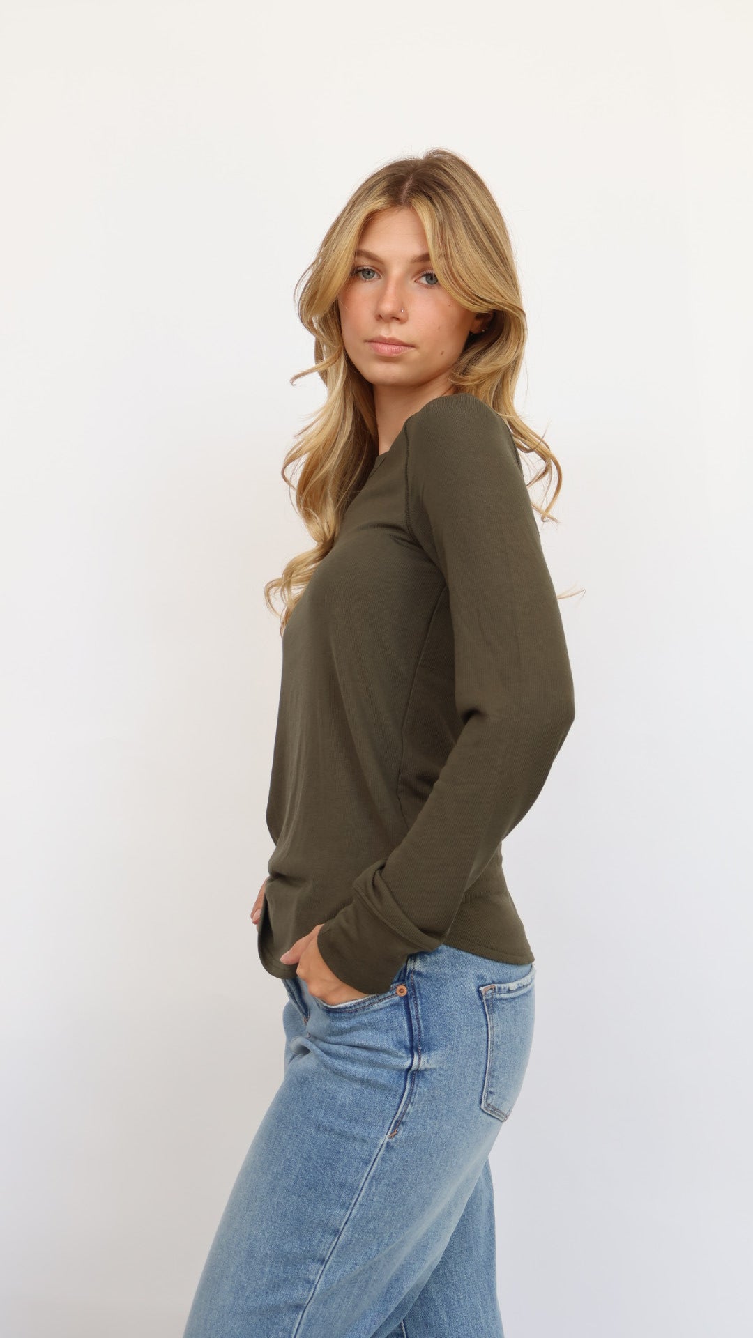 Thread & Supply Penelope Crew Neck Long Sleeve Top