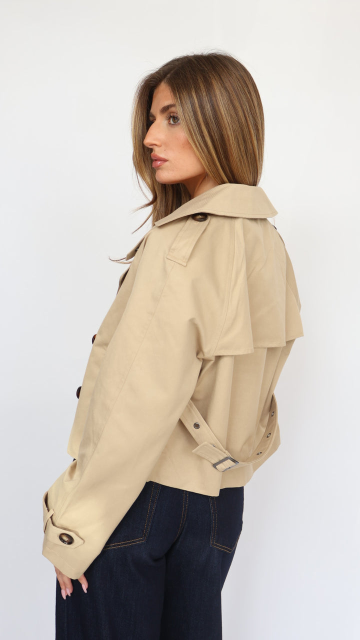 Habitual Cropped Trench Coat