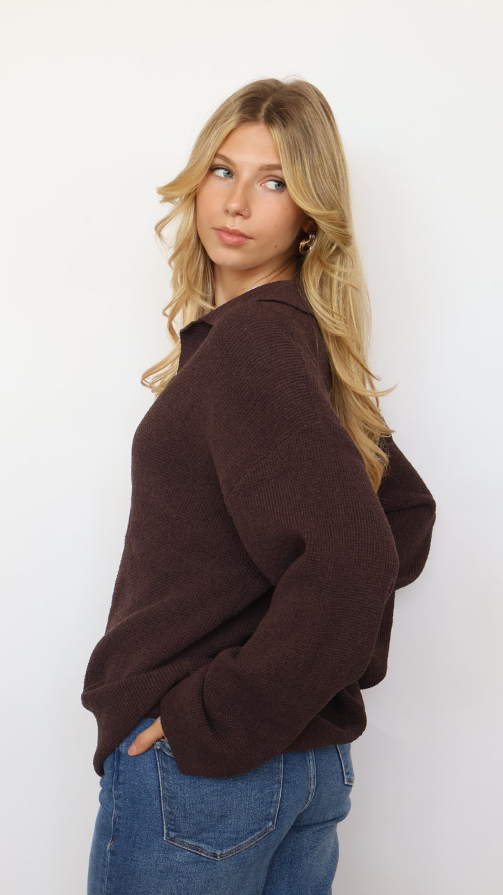 Collared Polo Sweater