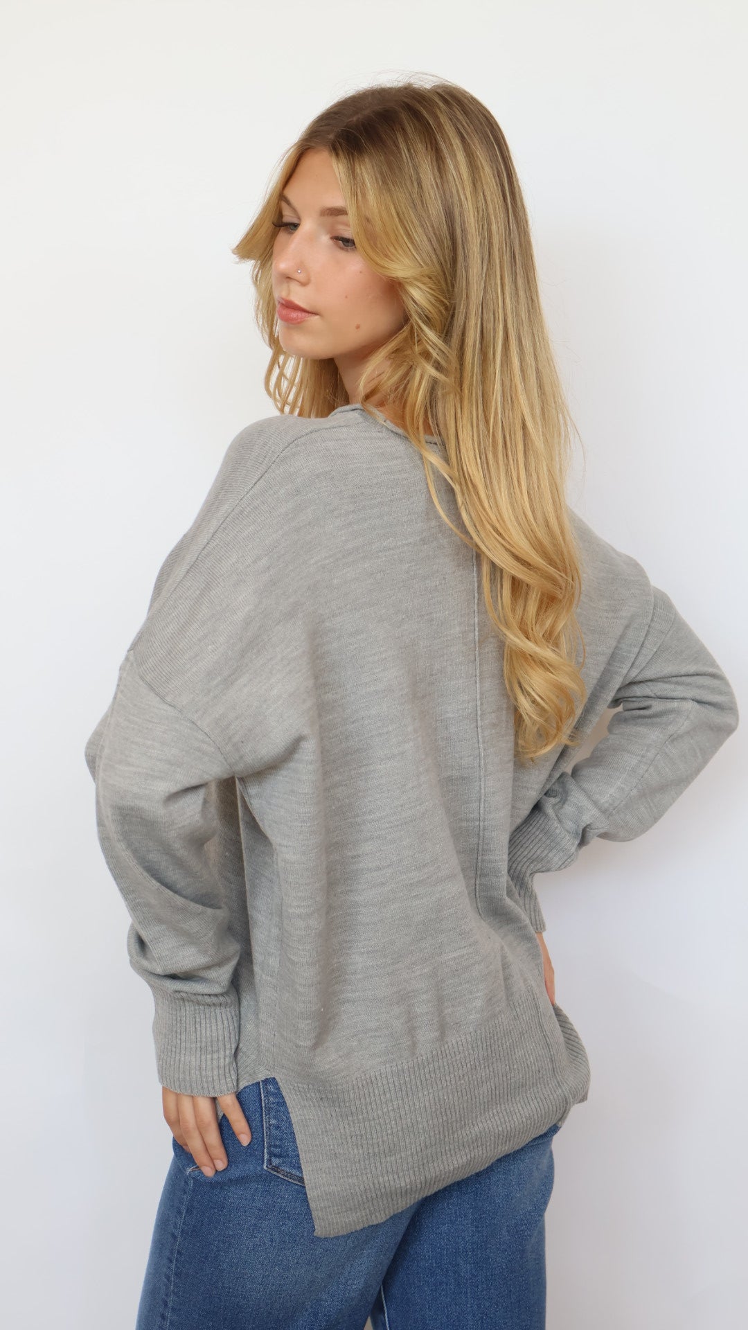 Rolled Neck Crew Sweater