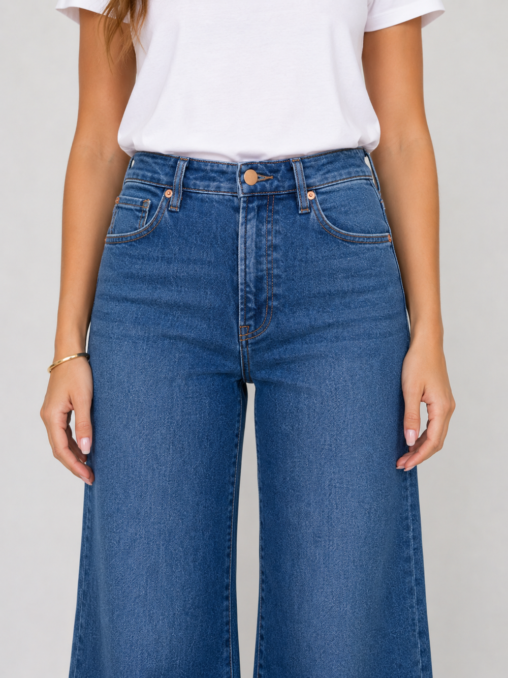 Dear John Denim Fiona Slim Wide Leg Jeans Midtown