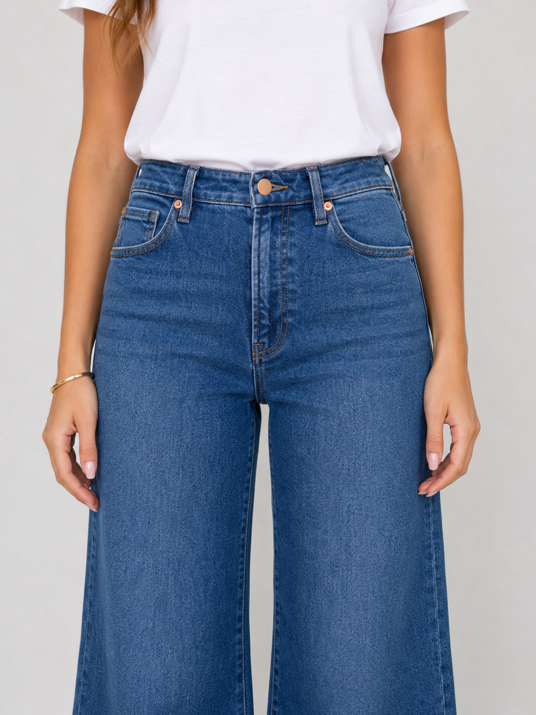 Dear John Denim Fiona Slim Wide Leg Jeans Midtown