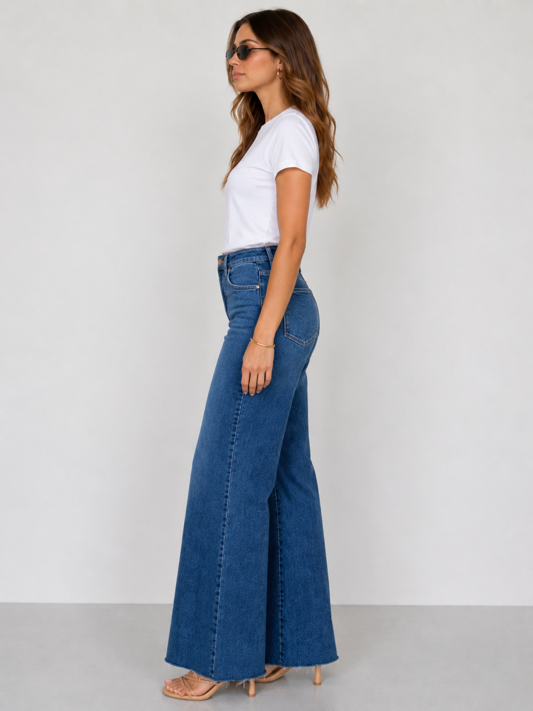 Dear John Denim Fiona Slim Wide Leg Jeans Midtown