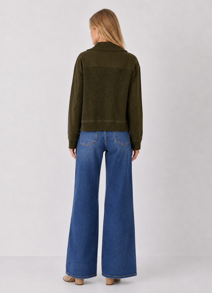 Elan Arden Mixed Knit Jacket
