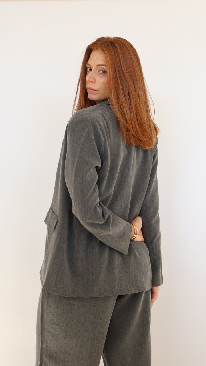 Preorder Oversized Button Front Blazer with Front Pockets