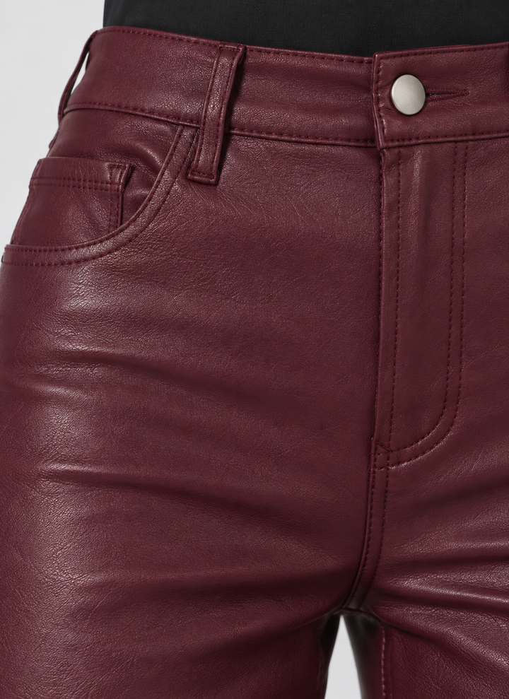 Dear John Fiona Leather Wide Leg Pants - Fig