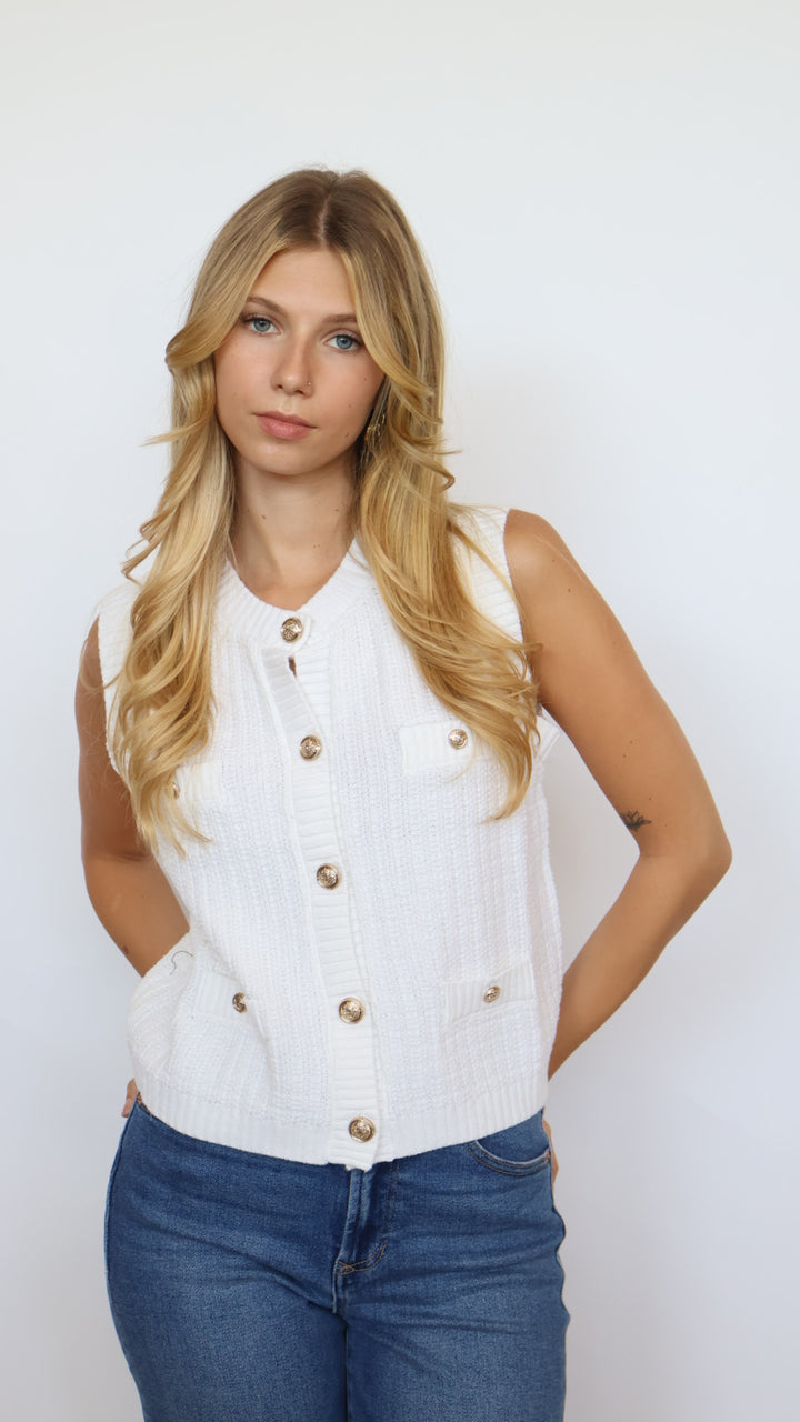 Rylin Knit Sleeveless Sweater