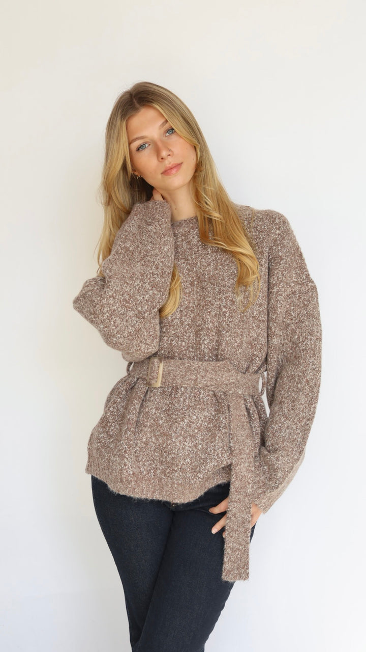 Carolina Belted Tunic Sweater