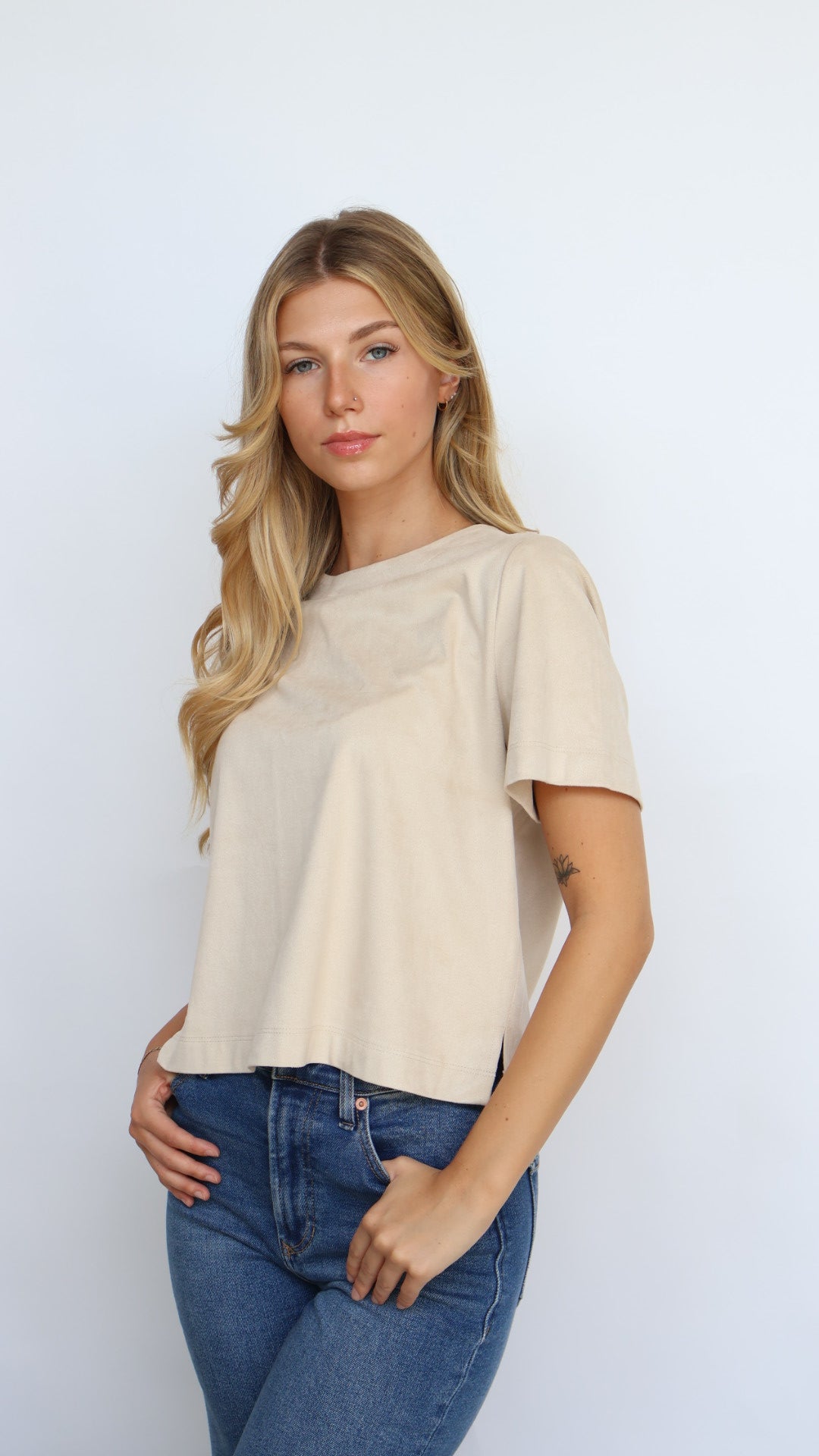 Steve Madden Ezra Top Vegan Suede Top