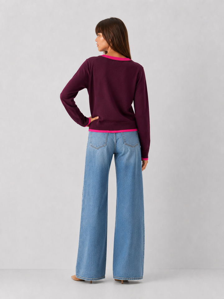 Steve Madden Arwen Color Block Cardigan