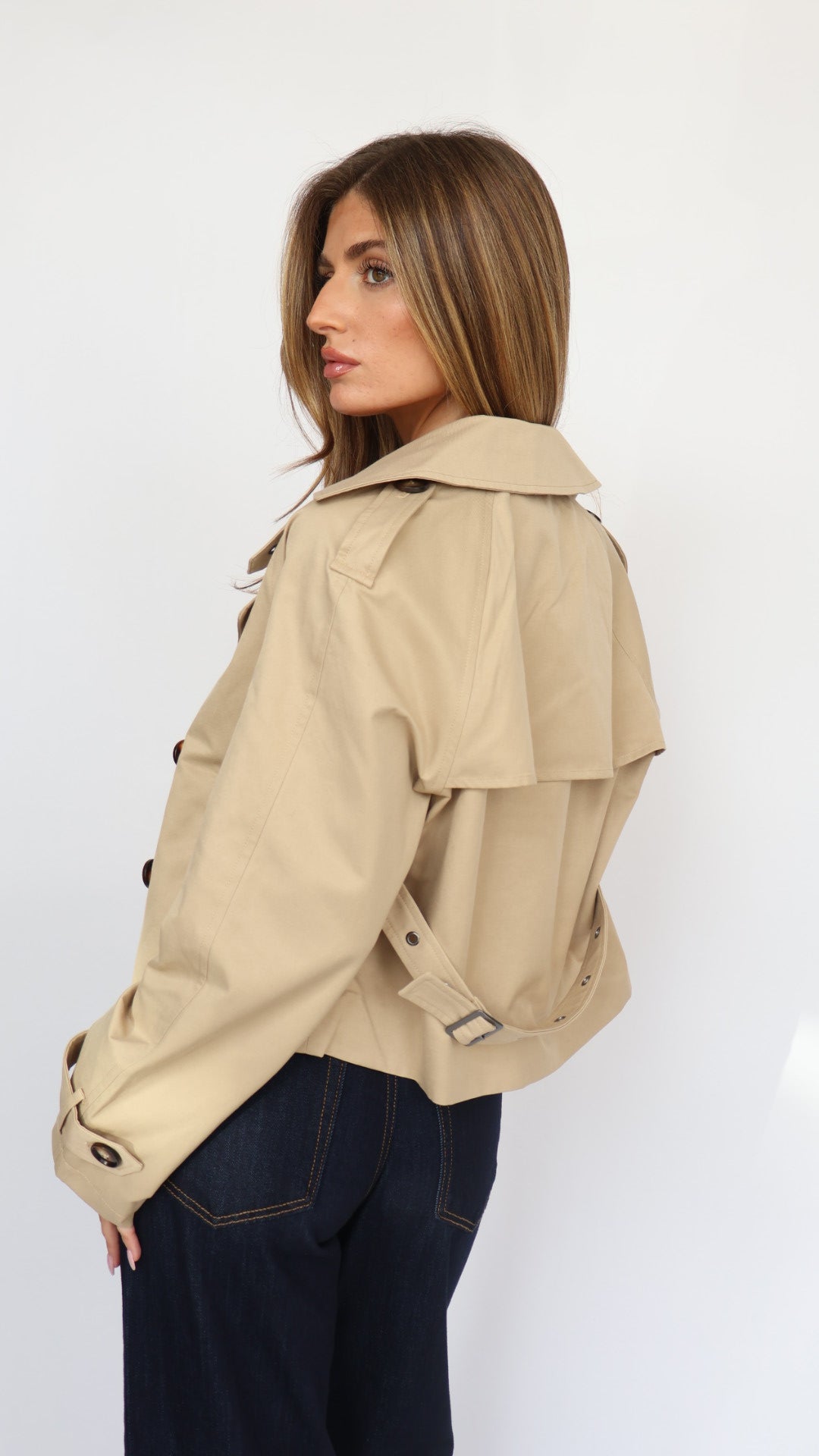 Habitual Cropped Trench Coat
