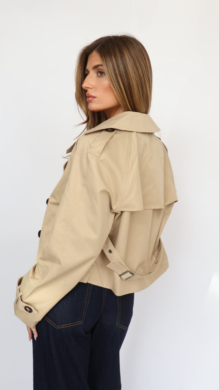 Habitual Cropped Trench Coat