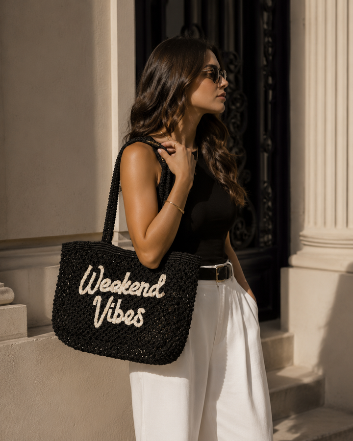 Woven Jute Tote Bag