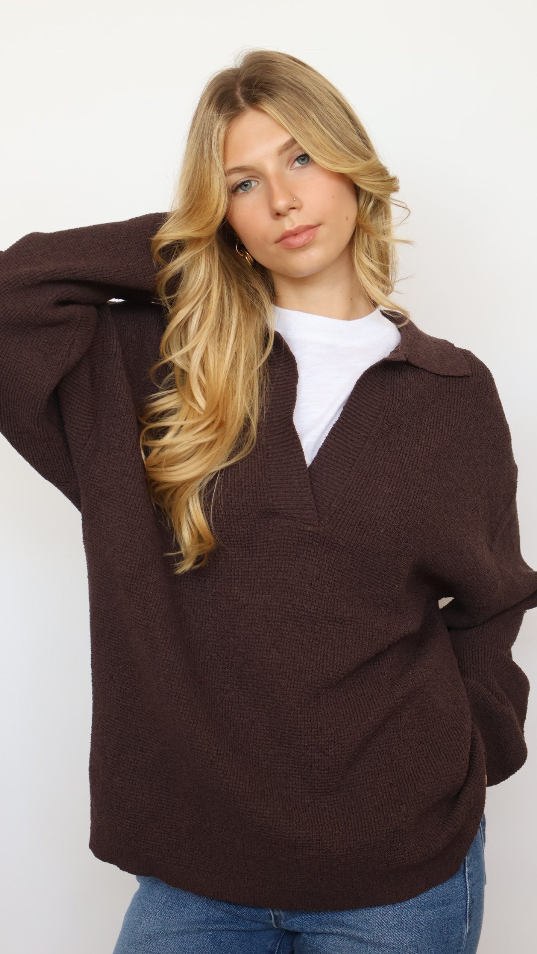 Collared Polo Sweater