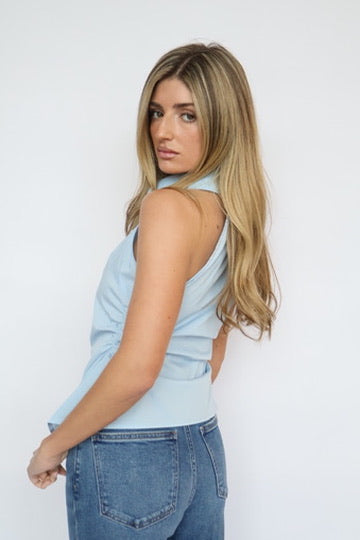 Elan Date Night Ruched Side Top