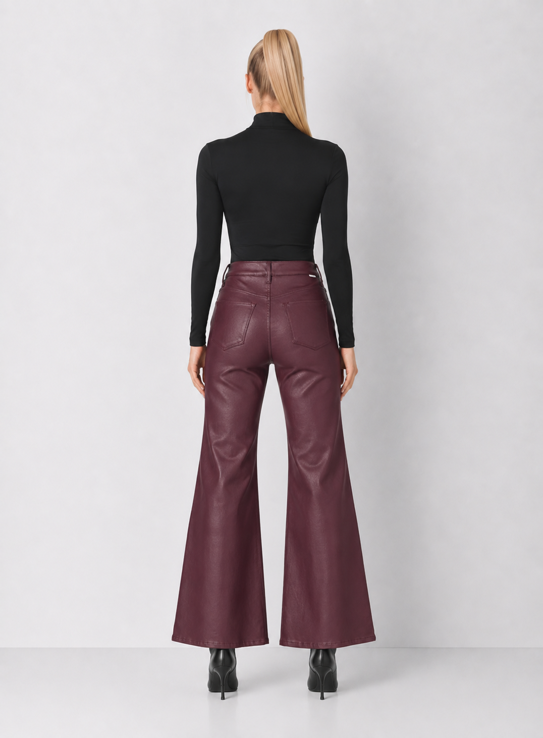 Dear John Fiona Leather Wide Leg Pants - Fig