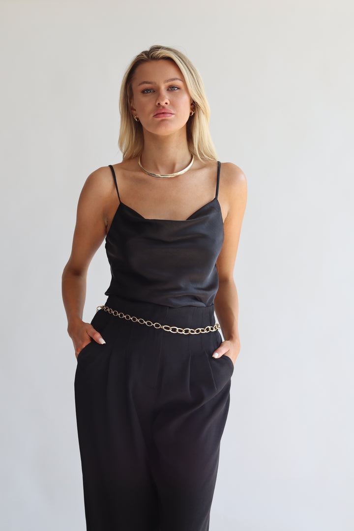 Satin Cowl Neck Cami