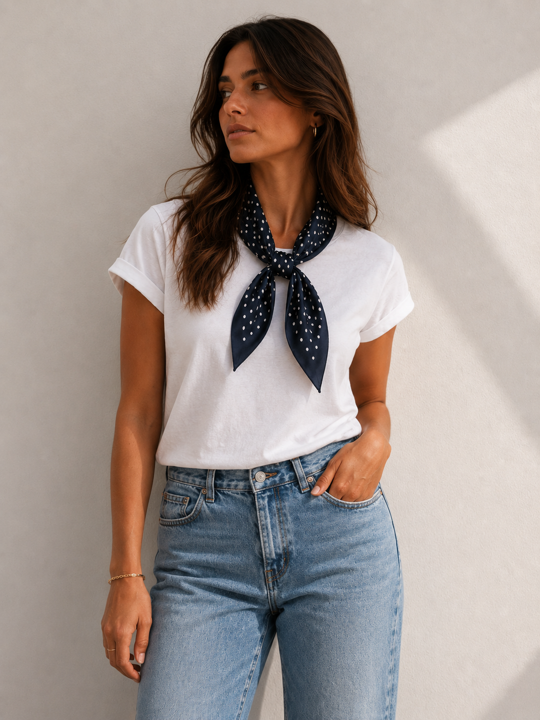 Silky Polka Dot Scarf
