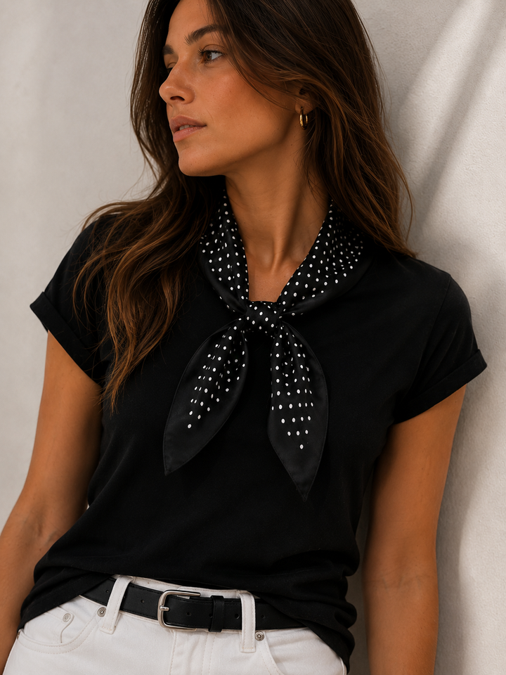 Silky Polka Dot Scarf