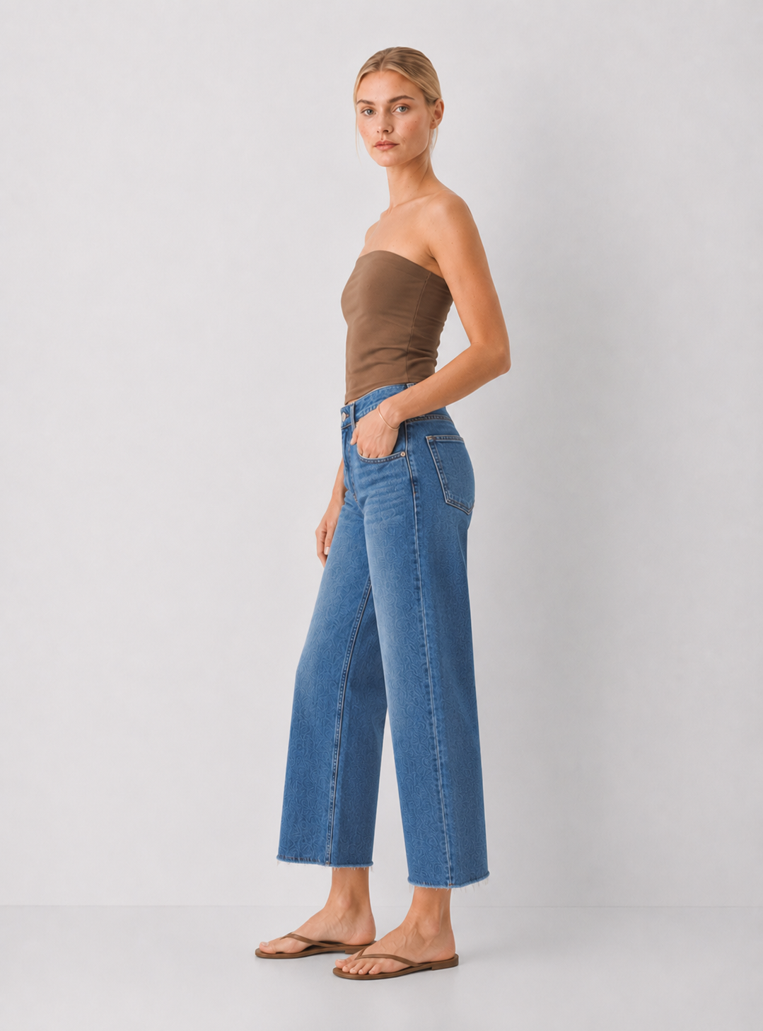Z Supply Nova Crop High Rise Wide Leg