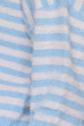 Fuzzy Stripe Button Down Cardigan