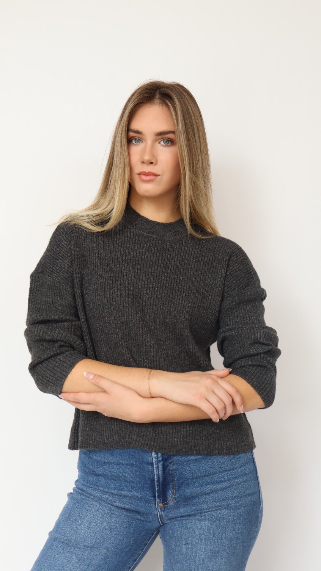 Thread & Supply Classic Crew Neck Ribbed Sweater