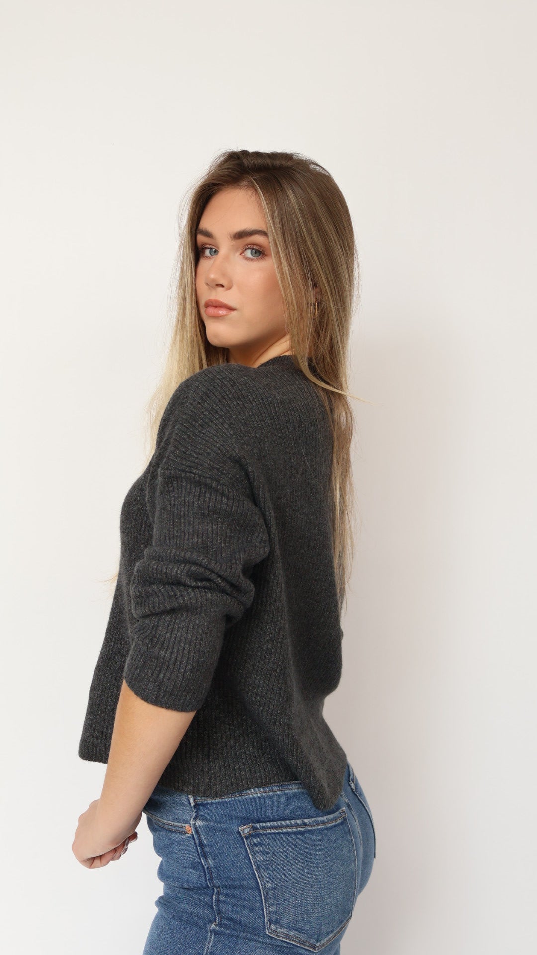 Thread & Supply Classic Crew Neck Ribbed Sweater