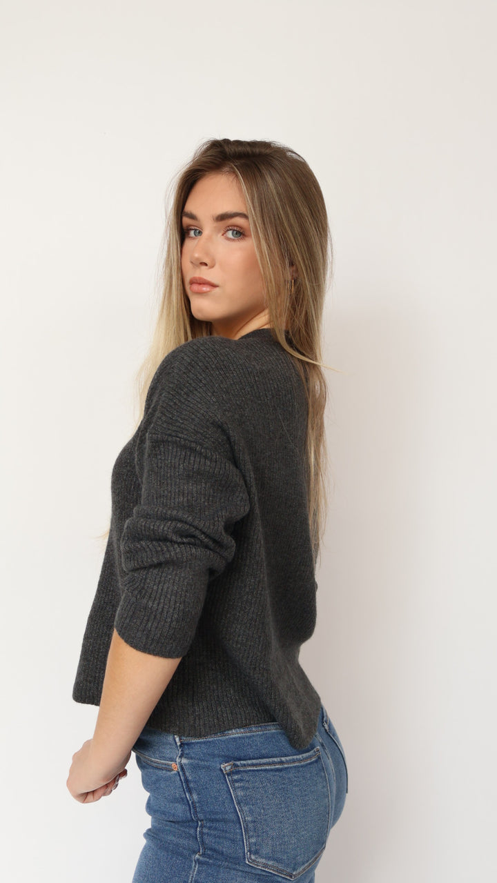 Thread & Supply Classic Crew Neck Ribbed Sweater