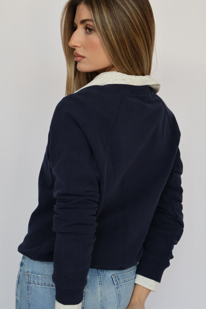 BEST SELLER : Loren Ribbed Cotton Zip Long Sleeve Top 40% OFF IN CART