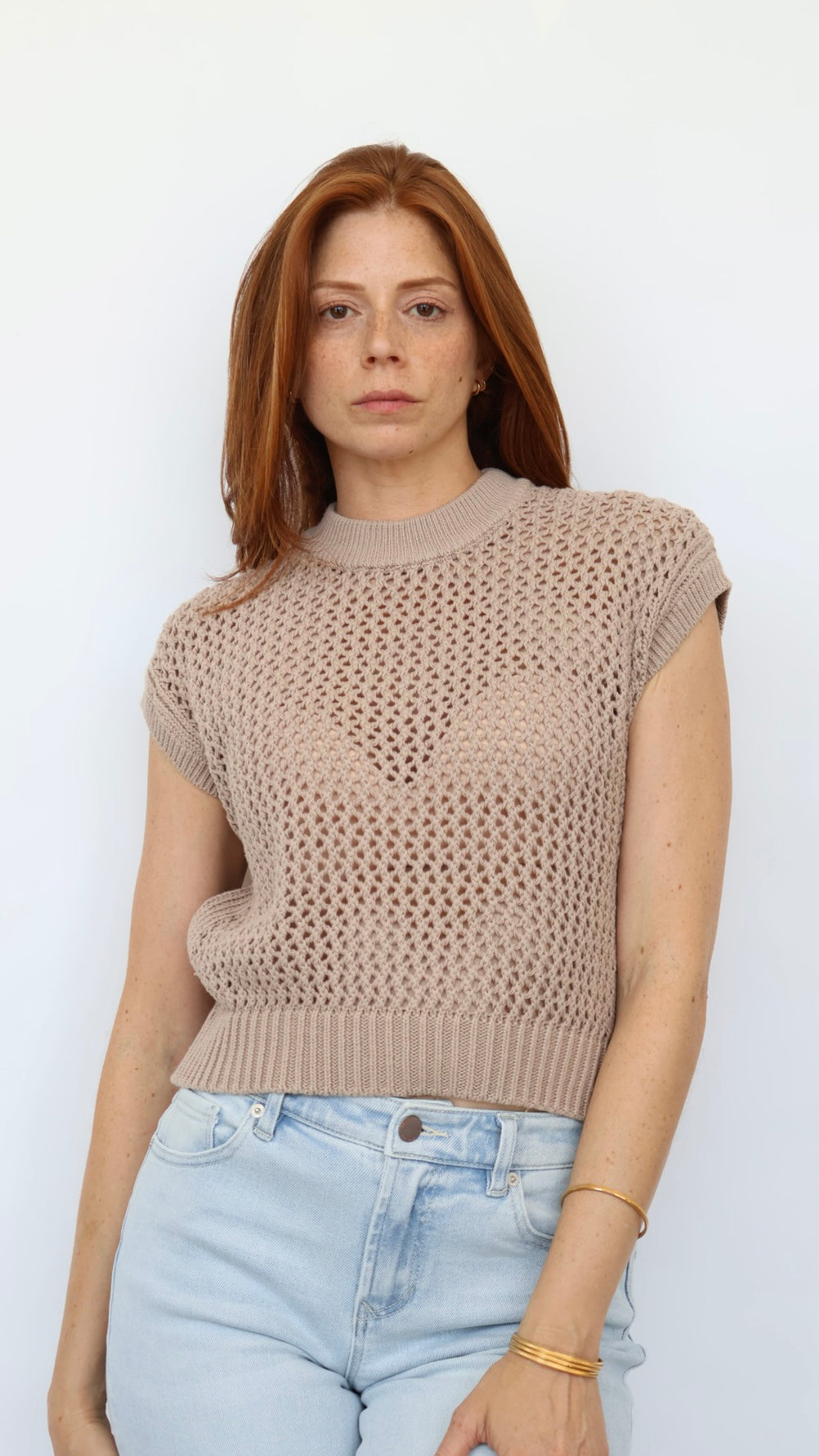 Lia Crochet Knit Top
