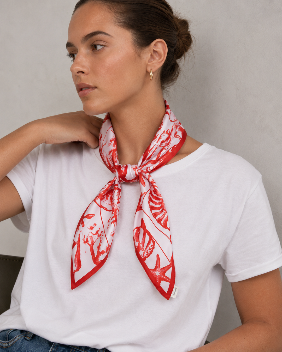 Sea Life Silky Square Scarf