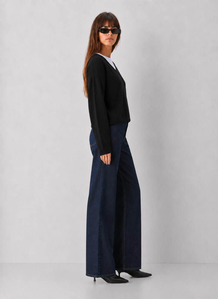 V-Neck One Size Light weight Knit Sweater