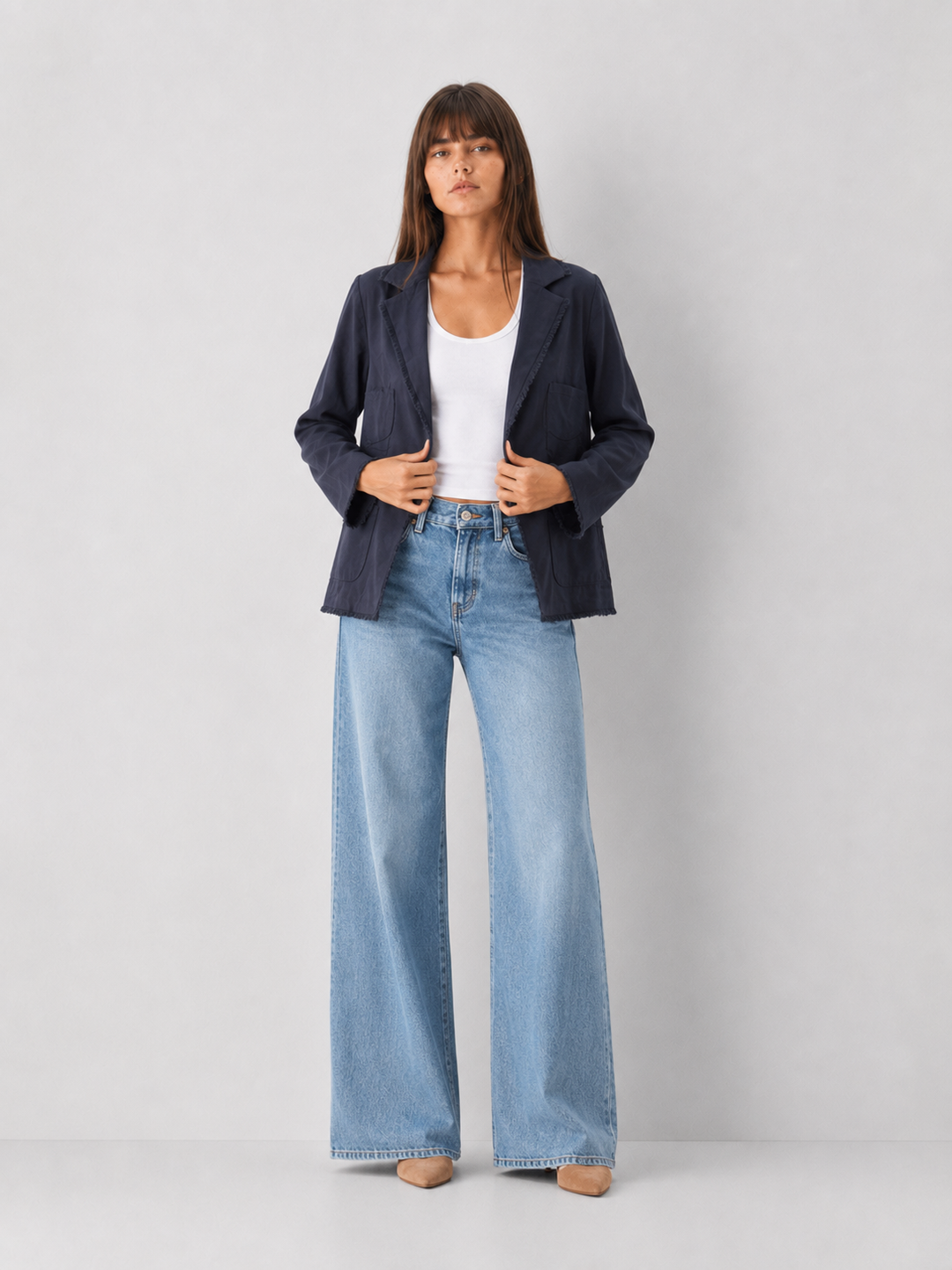 Elan Refined Fringe Blazer