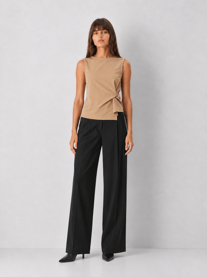 Twist Detail Ponte Sleeveless Top