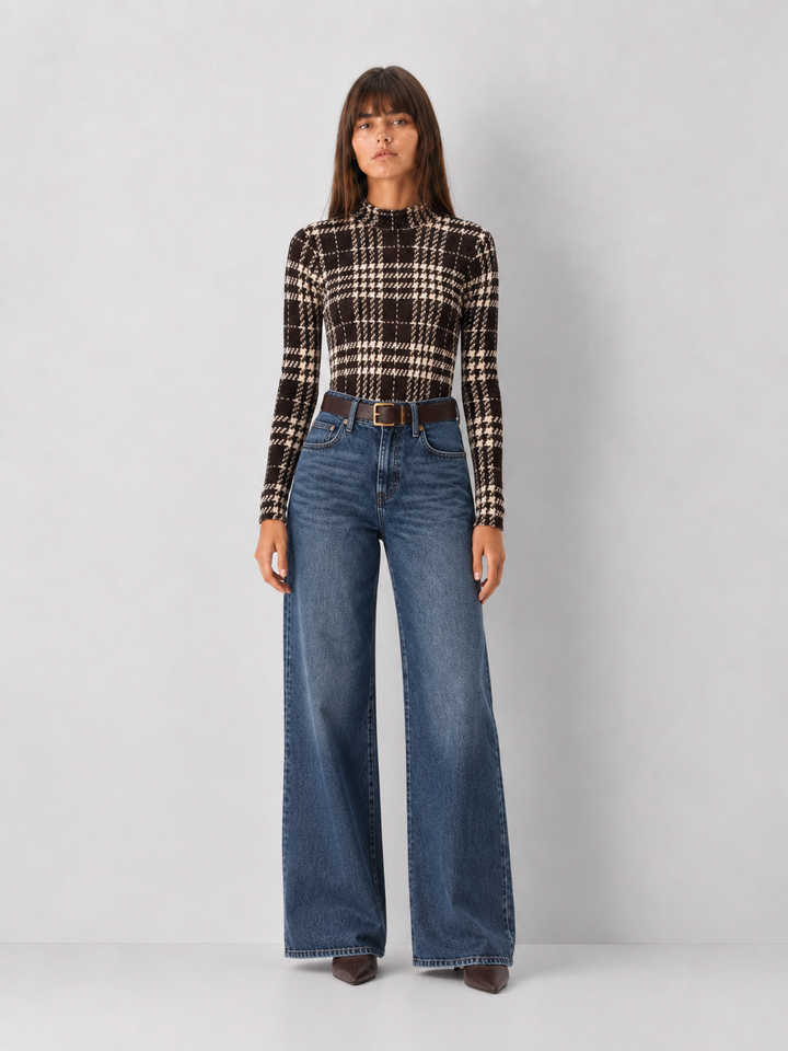 Burnout Velour Mock Neck