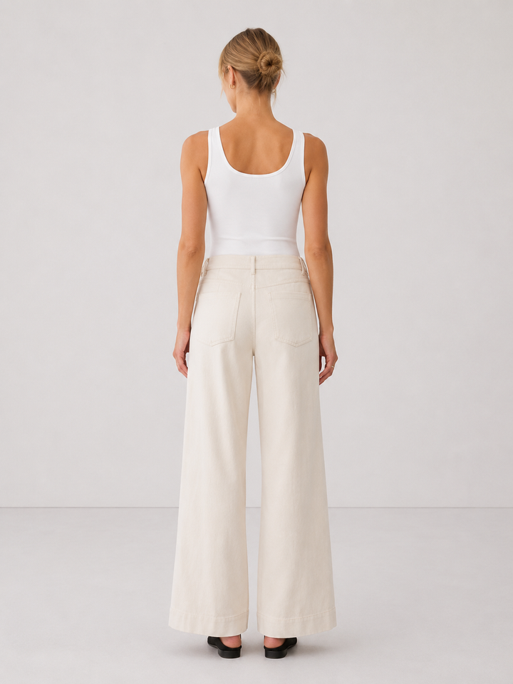 Faux Suede Wide Leg Pants