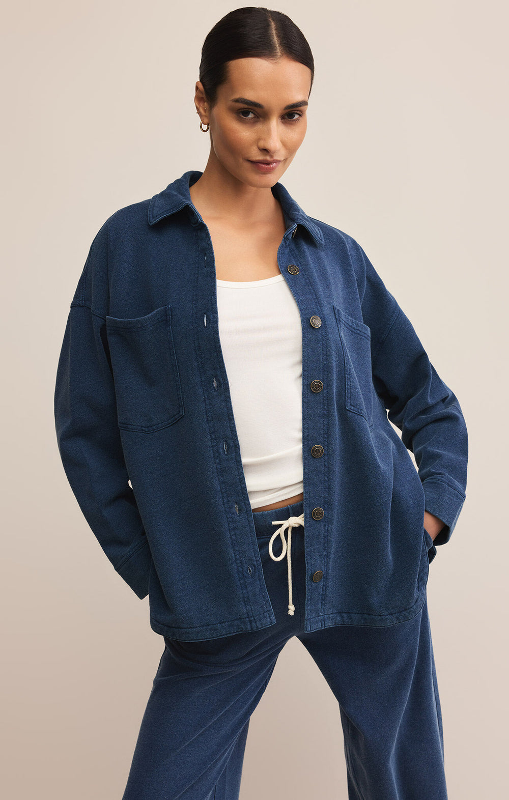 Z Supply All Day Knit Denim Jacket