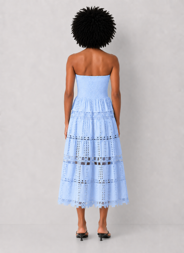 Eyelet Lace Tube Dress