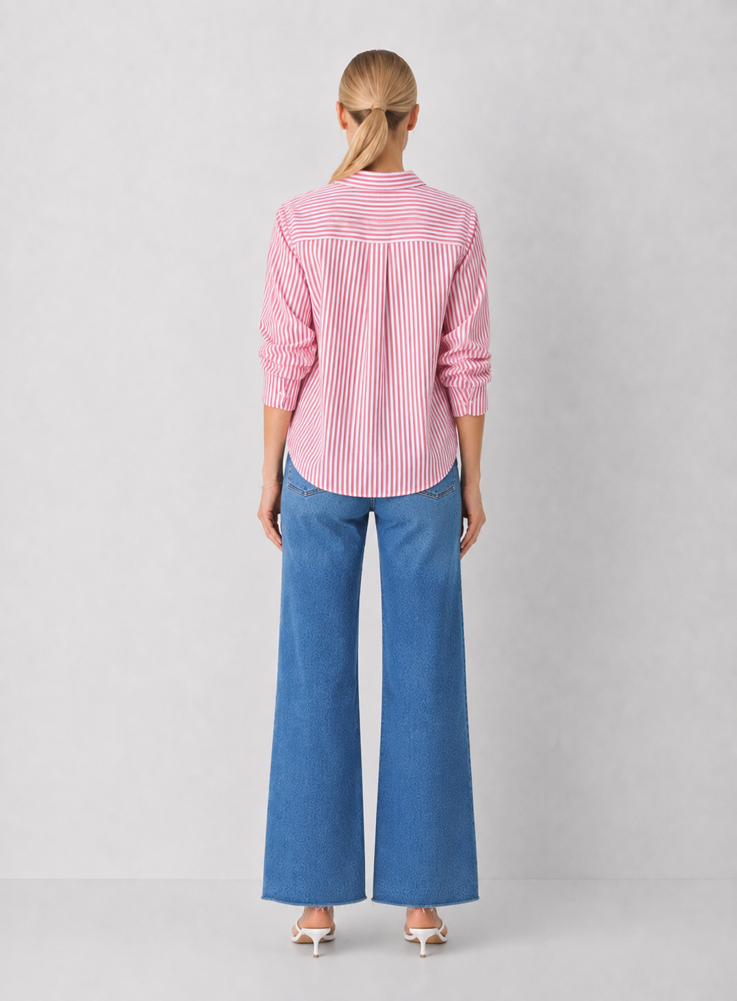 Dear John Lolita Button Up - Salsa Stripe