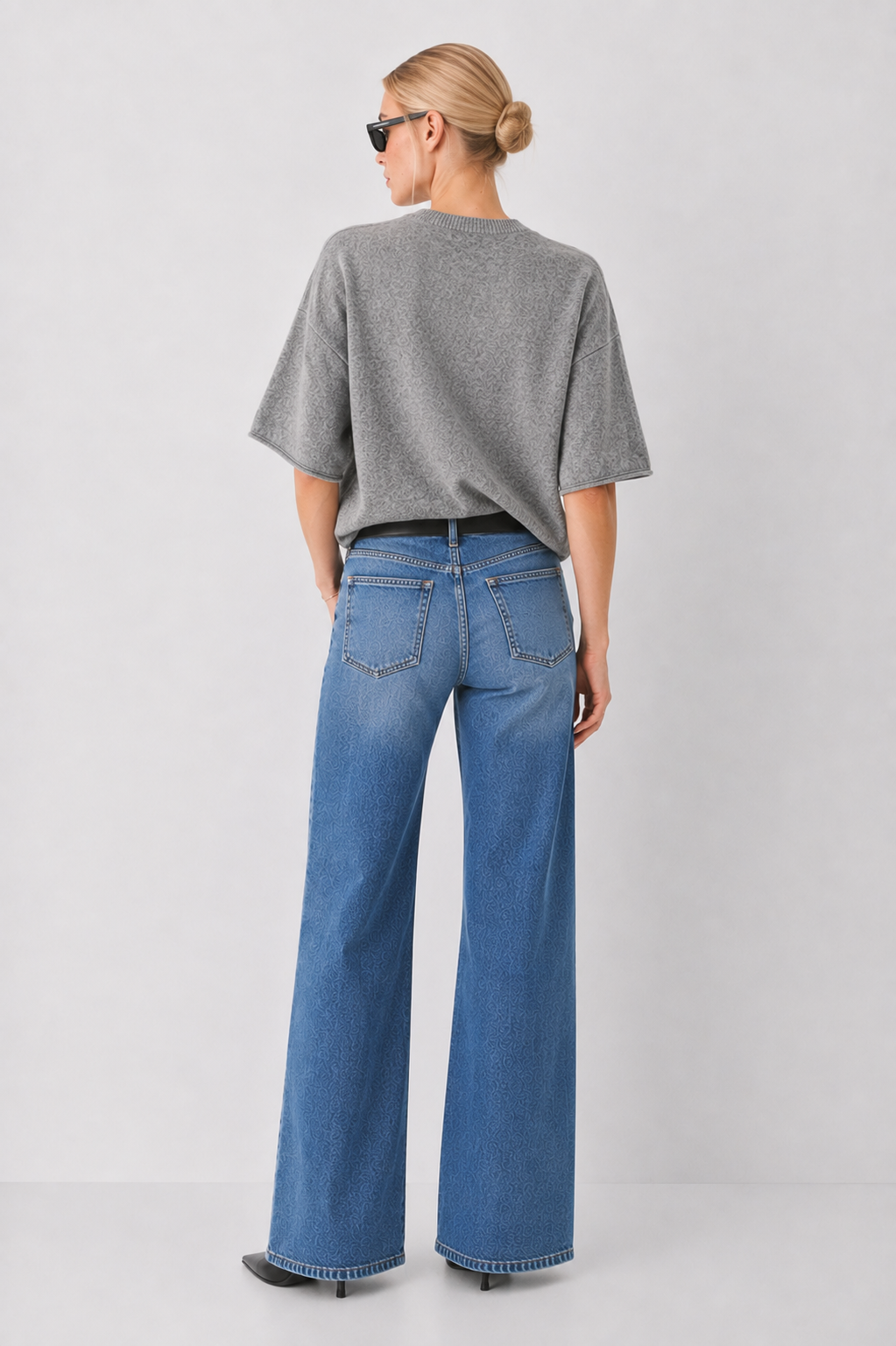 Oversized Short Sleeve Knit Sweater