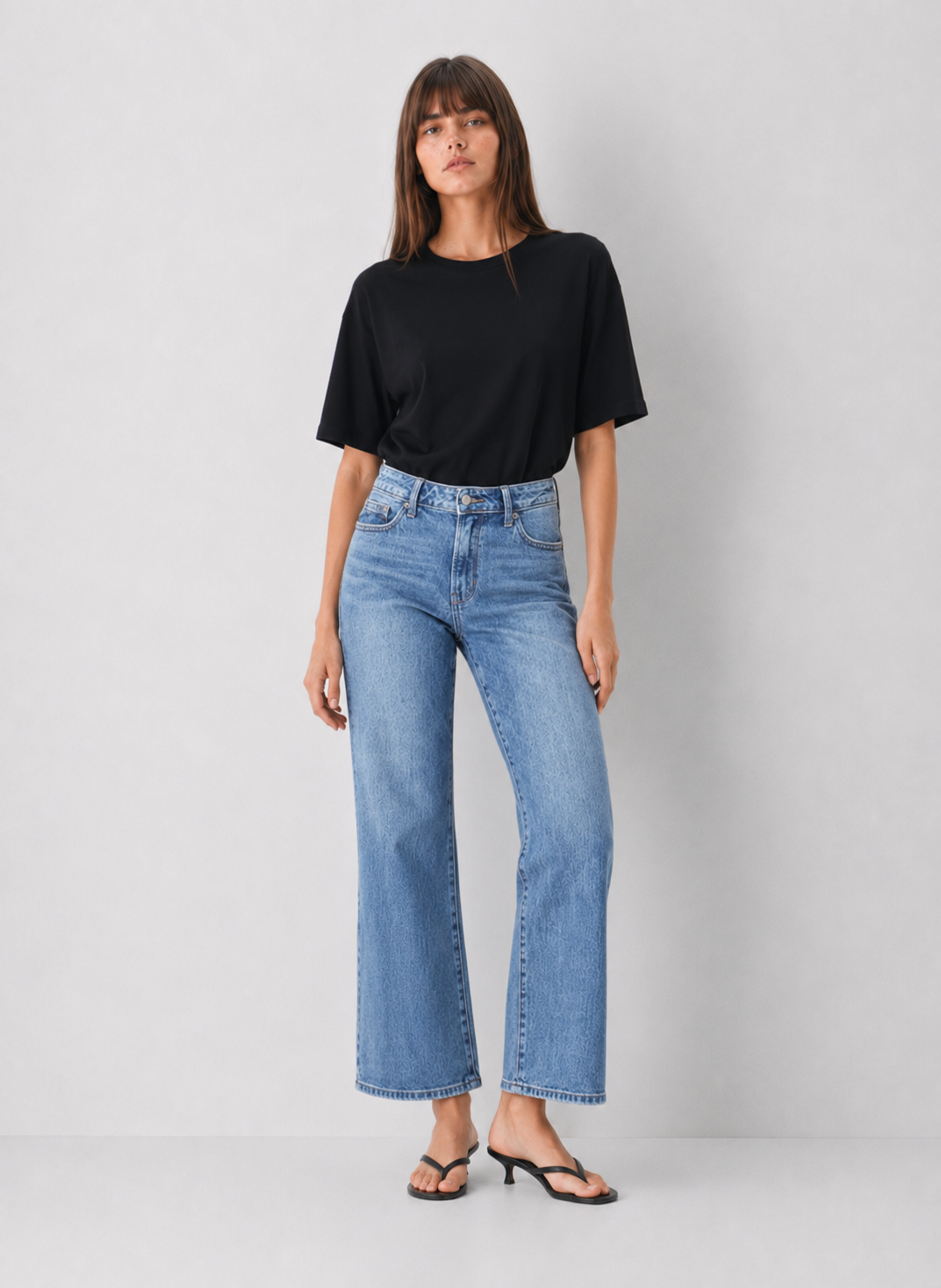 Just Black Denim 90's Stretch Straight Leg Jeans
