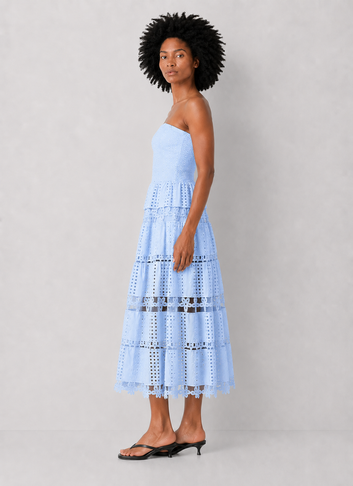 Eyelet Lace Tube Dress