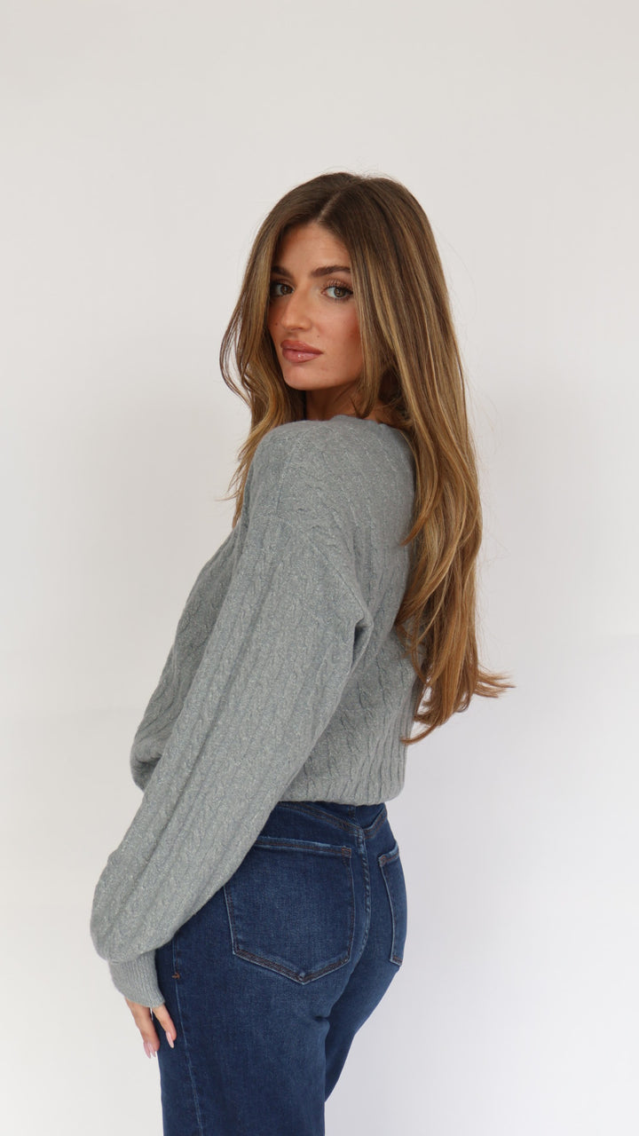 Steve Madden Minna Cable Knit Sweater